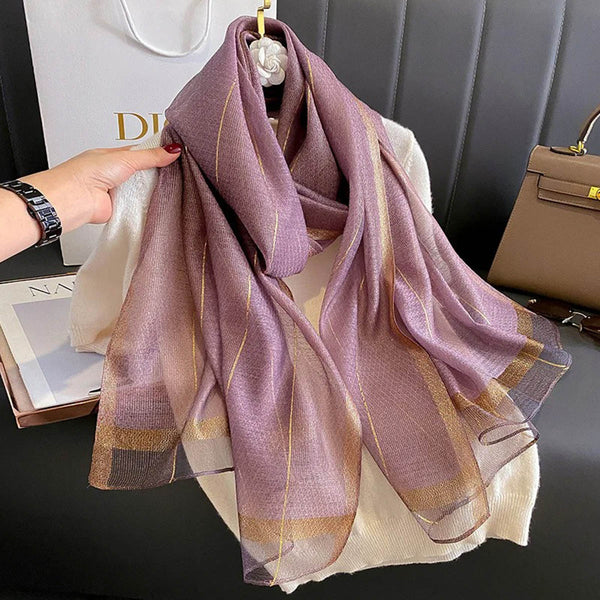 Sheen Organza Scarves - Mauve
